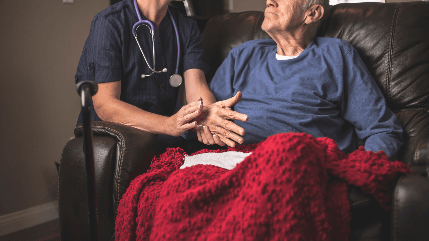 Nurse with patient