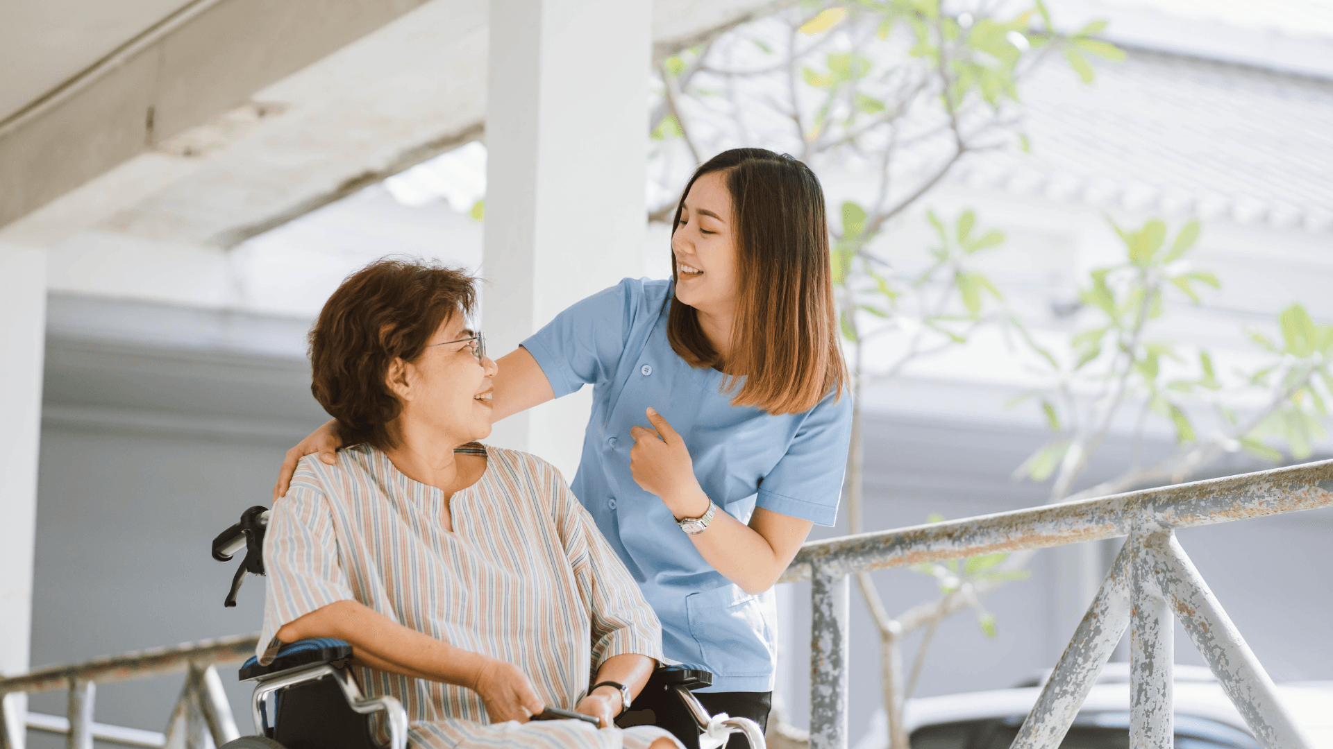 Nurse with patient